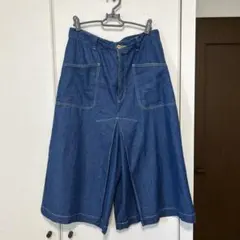 MidiUmi デニム ガウチョパンツ ワイドパンツ