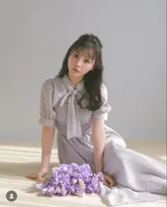 evelyn エブリン　ドットロングワンピース