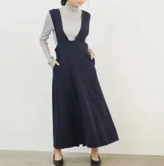 タグ付き新品♪ROPÉ PICNIC♪バック釦ジャンパースカート♪黒♪38♪M