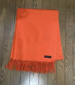 TOMORROWLAND オレンジ ストール フリンジマフラー カシミア100%
