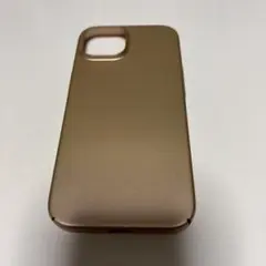 iPhone15用 ゴールド ハードケース
