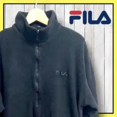 FILA ブラック フリースジャケット