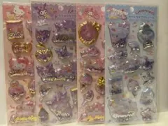 サンリオ　キラキラカプセルシール　4枚セット　キティ　クロミ　マイメロ　シナモン