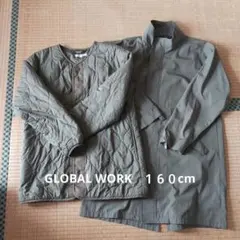 【GLOBAL WORK】 モッズコート&キルティングジャケットセット