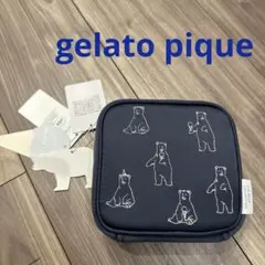 新品　ジェラートピケ　クマ　ベアー　刺繍　ポーチ　ティッシュケース