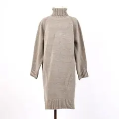 【展示のみ】ニット　ハイネック　タートル　ワンピース　ワンピース　シンプル　韓国
