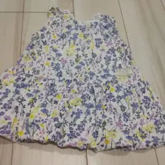 美品♡花柄ワンピース　バルーンスカート　90cm