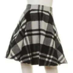 snidel スナイデル スカート チェック ホワイト ブラック