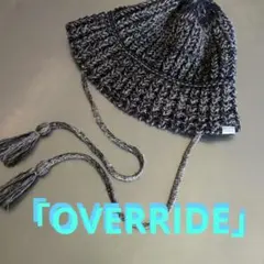OVERRIDE タッセル付きニット帽 57cm〜59cm