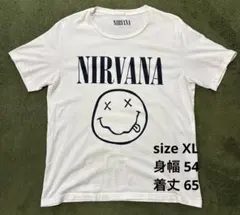 NIRVANA 니르바나 スマイル プリント Tシャツ GU XL