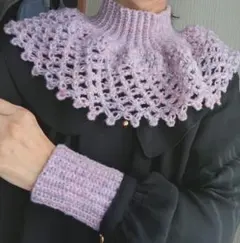 ネックウォーマー&リストウォーマー　パープル