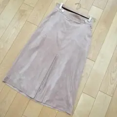 ✨index✨ひざ丈スカート フェイクスウェード【M】ベージュ系 綺麗め