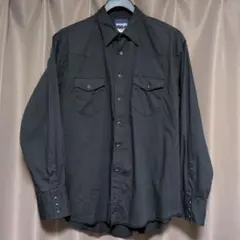 Wrangler 長袖 ウエスタンシャツ ブラックのサムネイル