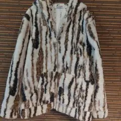 ボアフリースジャケット⭐パーカー⭐アニマル柄⭐フリーサイズ⭐ブルゾン
