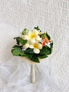 プルメリアのウェディングブーケ 造花