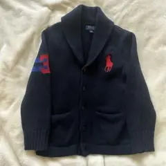 美品✨Polo Ralph Laurenネイビーカーディガン7 130センチ 紺