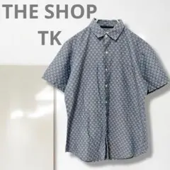 n1【ザショップティーケー】シャツ/総柄 半袖 綿100% 柔らかい 清潔感 楽