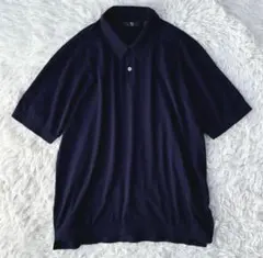 UNIQLO +J ニットポロ ネイビー L シルク混 ジルサンダー 美品