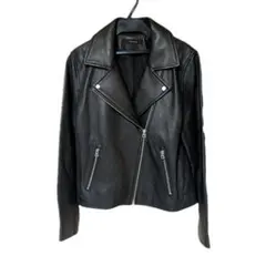 美品 JEANASIS 本革 ライダース ジャケット ラムレザー 羊革