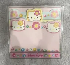 ハローキティ ハイビスカス ピンク メモ帳 1999年 希少 サンリオ バラ