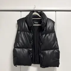 ZARA ブラック ダウンベスト M