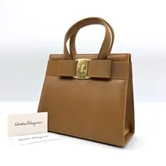 【Salvatore Ferragamo】ハンドバッグ　ヴァラリボン　レザー