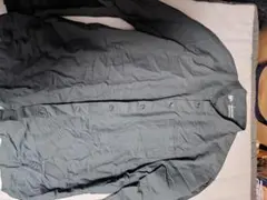 無印良品 洗いざらしオックススタンドカラーシャツ 紳士M ダークグリーン