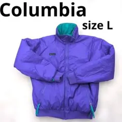 268○ Columbia ナイロンジャケット 紫 緑系 L