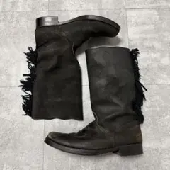 UNDERCOVER 04AW BUT期 フロッキーダメージ加工ロングブーツ UNDERCOVER 04AW BUT期 フロッキーダメージ加工ロングブーツ - メルカリ