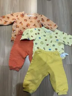 UNIQLO キルトパジャマ ベビーパジャマセット 80 セサミストリート