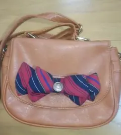 リボン付きショルダーバッグ