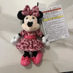 ディズニーリゾート ミニー レオパード ヒョウ柄 ぬいぐるみチャーム ピンク 2