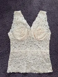 日本製 レース キャミソール Lサイズ 下着 肌着
