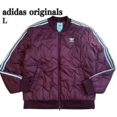 adidas MA-1 ボンバージャケット 短丈 SST バーガンディ L