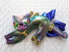 【匿名配送】手作り猫デザインブローチ
