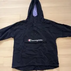 Champion ブラック ナイロンジャケット