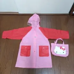 レインコート１００センチハローキティ中古美品