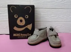 Y【超美品】試着のみ！ミキハウス　ダブルビー　ベビーシューズ　13cm　ベージュ
