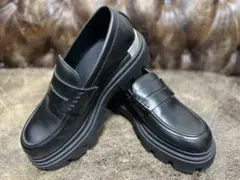 【新品同様】ZARA マキシソール メンズ ローファー 40 26.0cm 黒
