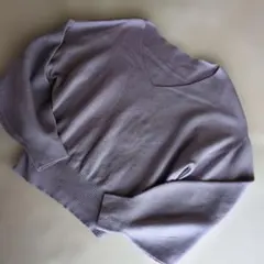 グレイル薄紫 Vネック バルーンスリーブ ニット長袖さ