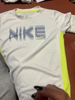 NIKE DRI-FIT Tシャツ M ホワイト/イエロー