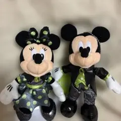 ディズニーハロウィン　ぬいぐるみバッチ　ミッキー、ミニー　セット