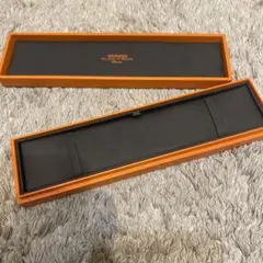 空箱！！ 箱ダメージあり！HERMES オレンジ レザー 収納ボックス