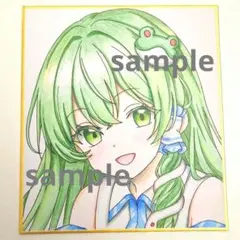 東方Project 東風谷早苗 手描き ファンアート