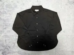 【短丈】AH ABAHOUSE クロップド 短丈 シャツ 長袖 ブラック