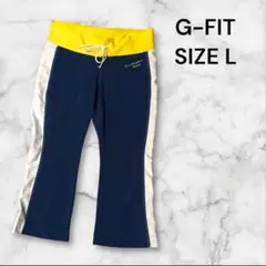 ワ*ク様 G-FIT ヨガウェア サイズL ネイビー/イエローのサムネイル