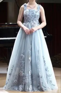 【最終価格】【美品】Tweed Dress 150cm 花柄刺繍ドレス