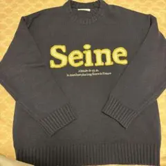 FREAK'S STORE Seine ロゴ ニット セーター ネイビー Mのサムネイル