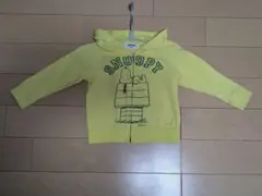 familiar　ファミリア スヌーピー イエローパーカー フード付　90