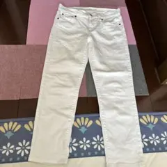 BORROWED FROM THE BOYS ホワイトデニム W25